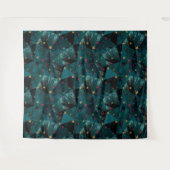 Goud, rode sterren op blauw wandkleed (Voorkant (horizontaal))