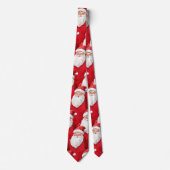 Goud Rode Witte Joviale Kerstman Stropdas (Voorkant)