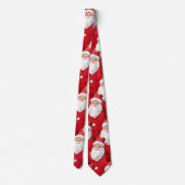 Goud Rode Witte Joviale Kerstman Stropdas (Achterkant)