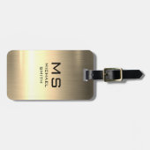 Goud roestvrij staal Bagagelabel (Voorkant horizontaal)