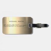Goud roestvrij staal Bagagelabel (Achterkant horizontaal)