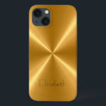 Goud roestvrij staal Case-Mate iPhone case<br><div class="desc">Goud Roestvrij staal Metaal. Verwijder of wijzig Elizabeth voordat je een object koopt. Het ontwerp is beschikbaar op andere producten.</div>