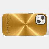 Goud roestvrij staal iPhone hoesje (Achterkant horizontaal)
