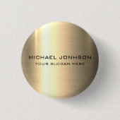 Goud roestvrij staal Metaal Button (Voorkant)