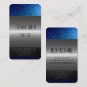 Goud roestvrij staal Metaal Gat 2 Visitekaartje (Voorkant / Achterkant)