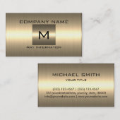 Goud roestvrij staal Metaalkijk Visitekaartje (Voorkant / Achterkant)