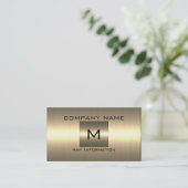 Goud roestvrij staal Metaalkijk Visitekaartje (Staand voorkant)