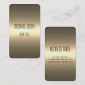 Goud roestvrij staal Metaalkijk Visitekaartje (Voorkant / Achterkant)