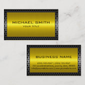 Goud roestvrij staal Moderne metalen grens Visitekaartje (Voorkant / Achterkant)