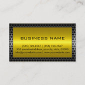 Goud roestvrij staal Moderne metalen grens Visitekaartje (Achterkant)