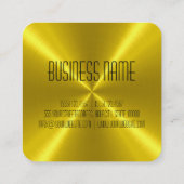 Goud roestvrij staal vierkante visitekaartje (Achterkant)