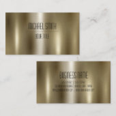 Goud roestvrij staal Visitekaartje (Voorkant / Achterkant)