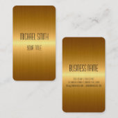 Goud roestvrij staal visitekaartje (Voorkant / Achterkant)