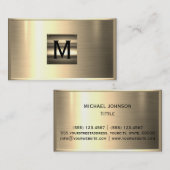 Goud roestvrij staal Visitekaartje (Voorkant / Achterkant)