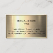 Goud roestvrij staal Visitekaartje (Achterkant)