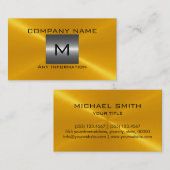 Goud roestvrij staal visitekaartje (Voorkant / Achterkant)