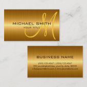 Goud roestvrij staal visitekaartje (Voorkant / Achterkant)