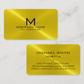 Goud roestvrij staalmonogram visitekaartje (Voorkant / Achterkant)