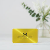 Goud roestvrij staalmonogram visitekaartje (Staand voorkant)