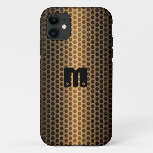 Goud, roestvrij stalen metalen gat Case-Mate iPhone case (Achterkant)