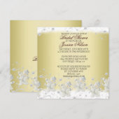 Goud Romantisch Sneeuwman Vrijgezellenfeest Kaart (Voorkant / Achterkant)