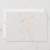 Goud Romantische Bloemen Doop Dank u kaart (Achterkant)