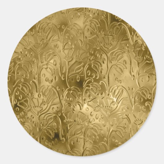 Goud Ronde Sticker (Voorkant)