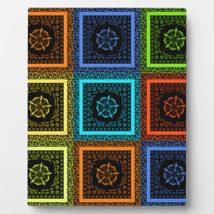Goud Rood blauw Groen Masai Traditionele kleuren Fotoplaat