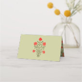  Goud Rood Bloemen Etsen Plaatskaarten Plaatskaartje (Achterkant)