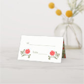  Goud Rood Bloemen Etsen Plaatskaarten Plaatskaartje (Voorkant)