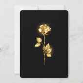 Goud Rood Bloemen Modern Boho Kaart (Achterkant)