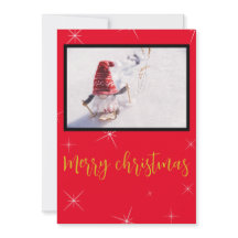 Goud rood één foto kerst