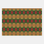 Goud rood en groen inpakpapier vel (Voorkant 3)