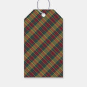 Goud rood en groen kerstcadeau afdrukken cadeaulabel (Voorkant)