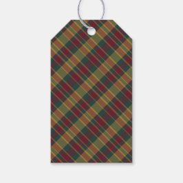 Goud rood en groen kerstcadeau afdrukken cadeaulabel