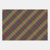 Goud rood en groen kerstcadeau afdrukken inpakpapier vel (Voorkant 3)