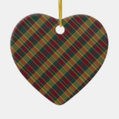 Goud rood en groen kerstcadeau afdrukken keramisch ornament (Voorkant)