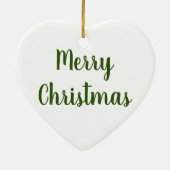 Goud rood en groen kerstcadeau afdrukken keramisch ornament (Achterkant)