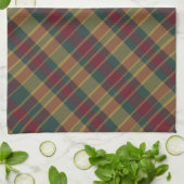 Goud rood en groen kerstcadeau afdrukken theedoek (Gevouwen)