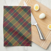 Goud rood en groen kerstcadeau afdrukken theedoek (Quarter Fold)