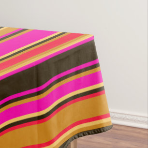 Goud, rood en magenta tafelkleed