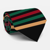 Goud rood groen en zwart Afrika Pan Afrikaans Stropdas (Opgerold)