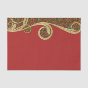 Goud Rood Groen Feestdag Kerst Glamour Cadeaupapie Tissuepapier