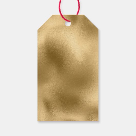 Goud Rood Groen Kerstman Cadeaulabel (Achterkant)