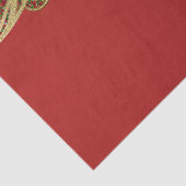 Goud Rood Groen Vakantie Kerstmis Glam Gift Wrap Tissuepapier (Detail)