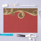 Goud Rood Groen Vakantie Kerstmis Glam Gift Wrap Tissuepapier (Craft)