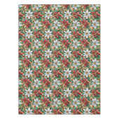 Goud Rood Groen Wit Poinsettia Tafelkleed (Voorkant)