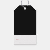 Goud & Rood | Modern Herten Merry Christmas Gift L Cadeaulabel (Achterkant)