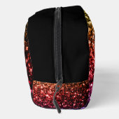 Goud rood paarse glitter sprankelt zwart Monogram Toilettasje (Rechts)