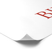 Goud Rood Verjaardagsfeestje Custom 20x30 Foto Poster (Hoek)